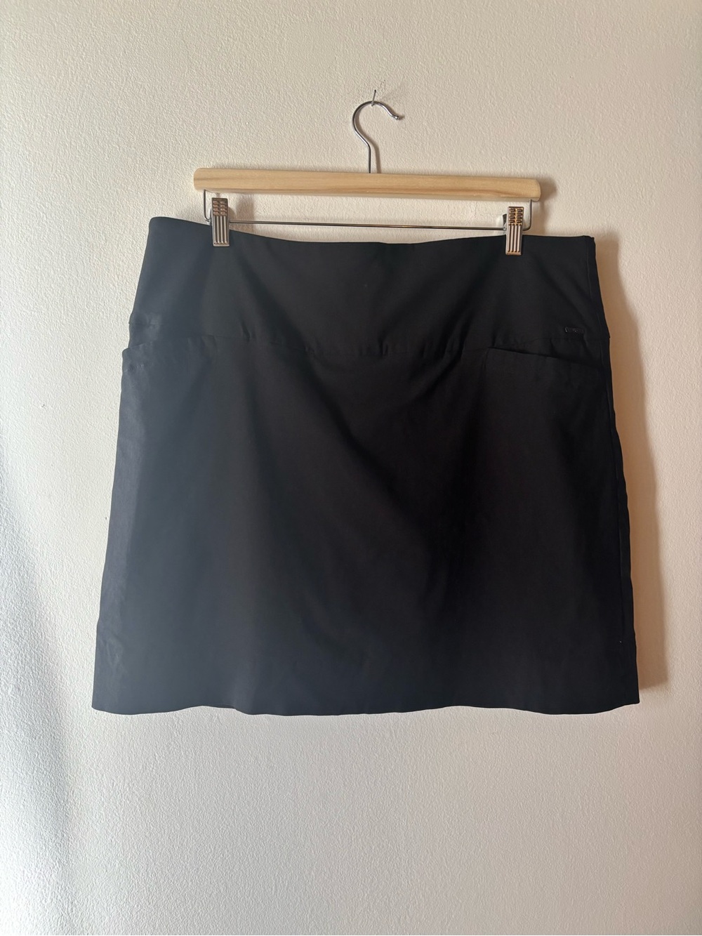 S.C. & CO. Women’s Black Tennis Golf Skort Knee Length Tummy Control Stretch 2XL